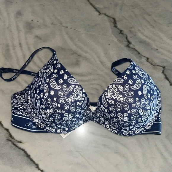 Victoria's Secret Pink Navy Bra - Picture 1 of 3